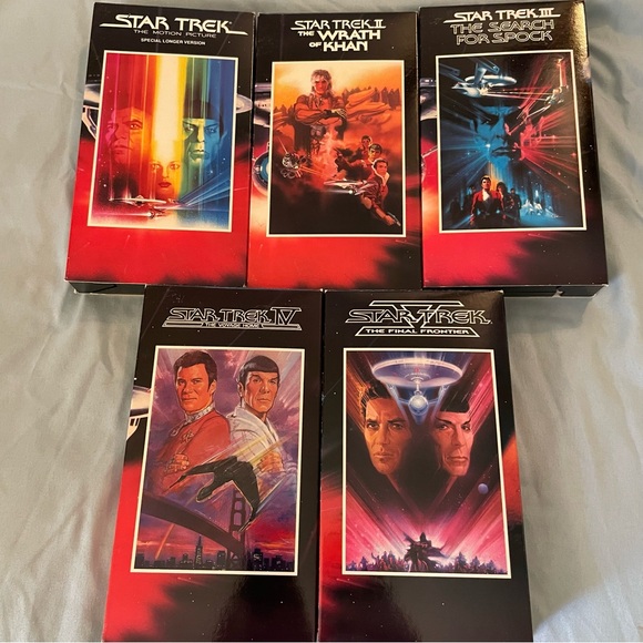 Star Trek Movies I-V 25th Anniversary Collector’s Box VHS 1991 Vintage Sci-fi - Picture 6 of 13